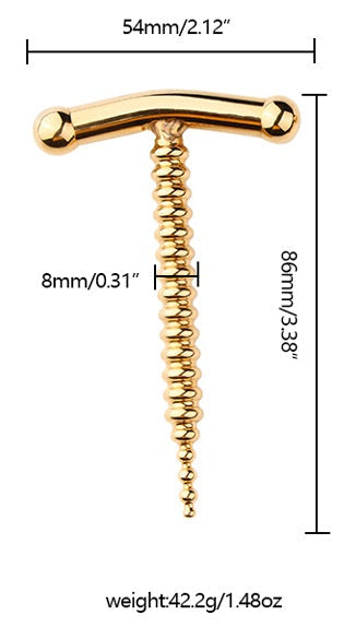 Fixxx - Kurkentrekker Penisplug - Goud - Diameter 8 mm-Erotiekvoordeel.nl