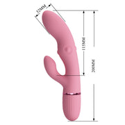 Pretty Love - Zach - Rabbit Vibrator met Vierzijdige Klopfunctie - Roze-Erotiekvoordeel.nl