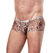 Amorable - Transparante Luipaard Heren Short - Panterprint-Erotiekvoordeel.nl