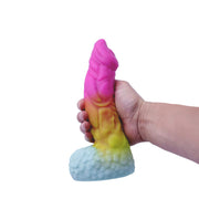 Kiotos Monstar - Dildo Beast No. 49 - Roze/Wit/Geel-Erotiekvoordeel.nl