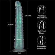 LoveToy - Opal Pearl Sheen - Gote Dildo - 32,5 cm – Groen-Erotiekvoordeel.nl