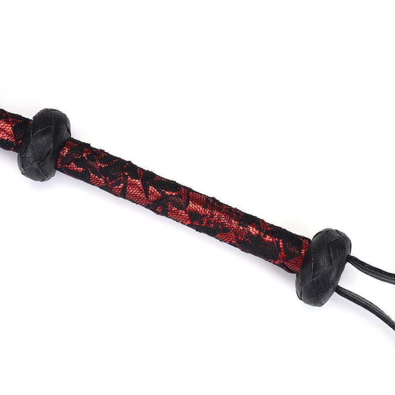 Liebe Seele - Victorian Garden - Bull Whip - Single Tail Zweep - Vegan Friendly - Rood/Zwart-Erotiekvoordeel.nl