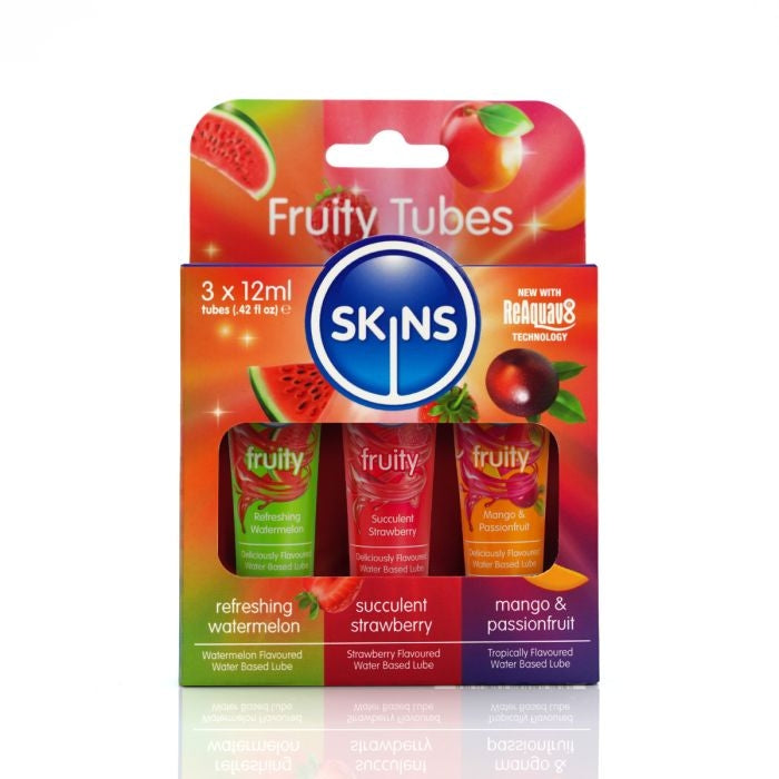 Skins - Sampler Pack - Glijmiddel met Smaakje - Fruity - 3 x 12 ml-Erotiekvoordeel.nl