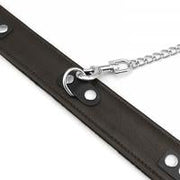 Liebe Seele - Wild Gent - Lederen Halsband Met voering Van imitatiebont En Metalen Riem - exclusief En Luxe ontwerp-Erotiekvoordeel.nl