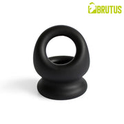 Brutus - Viceversa- Superzachte Siliconen Penis- en Scrotumring - Zwart-Erotiekvoordeel.nl