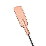 Liebe Seele - Rose Gold Memory - Kort En Buigzaam Paardrijzweepje Met Stevige Dubbellaags Flap - Rosé Goud-Erotiekvoordeel.nl
