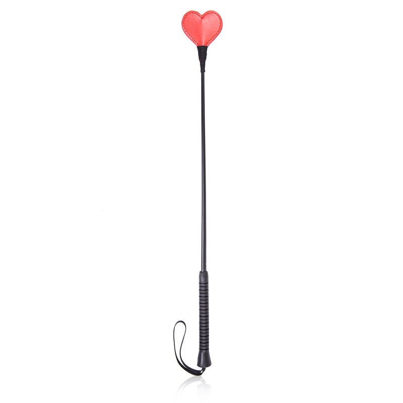 Smart Moves - Rijzweepje - Hartvormig Flapje - 60 cm - Rood/Zwart-Erotiekvoordeel.nl