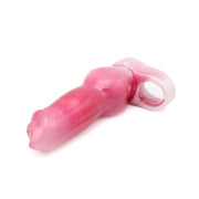 Kiotos Monstar 09 - Penis Sleeve - Penisverlenging - Met Ball Stretcher Opening - Lengte 205 mm - Siliconen - Roze Wit-Erotiekvoordeel.nl