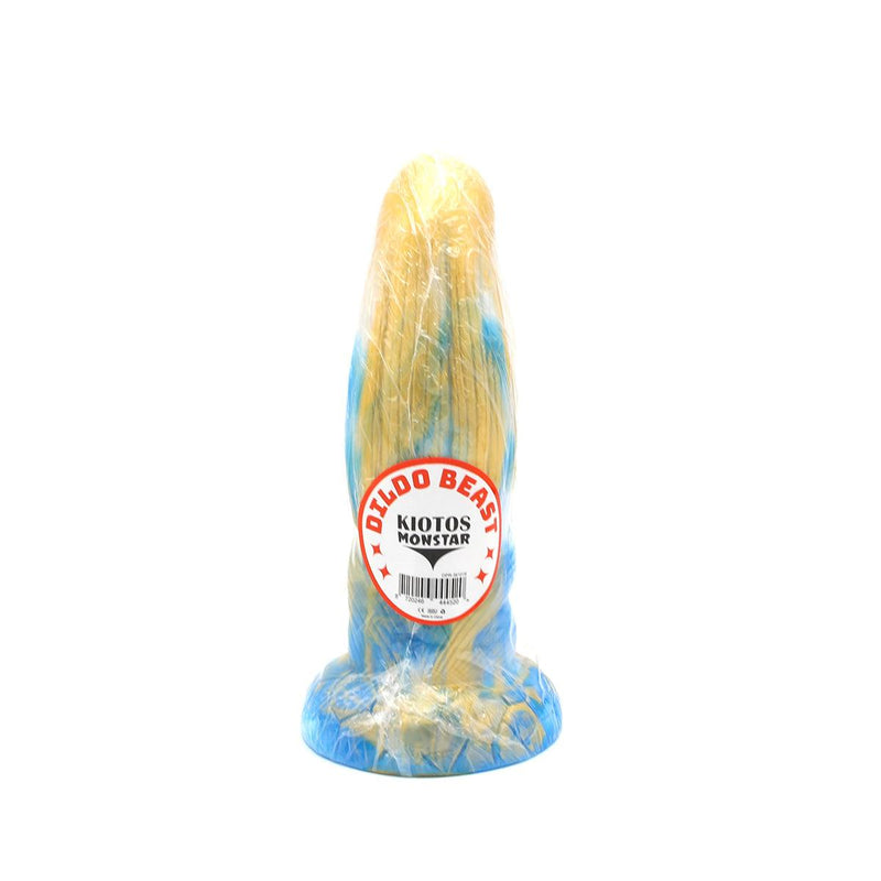 Kiotos Monstar - Dildo Beast nr. 16 - 21 x 7 cm - Goud/Blauw/Wit-Erotiekvoordeel.nl