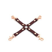 Liebe Seele - Wine Red - Leren Hogtie Met clips - exclusief En Luxe ontwerp - wijnrood-Erotiekvoordeel.nl