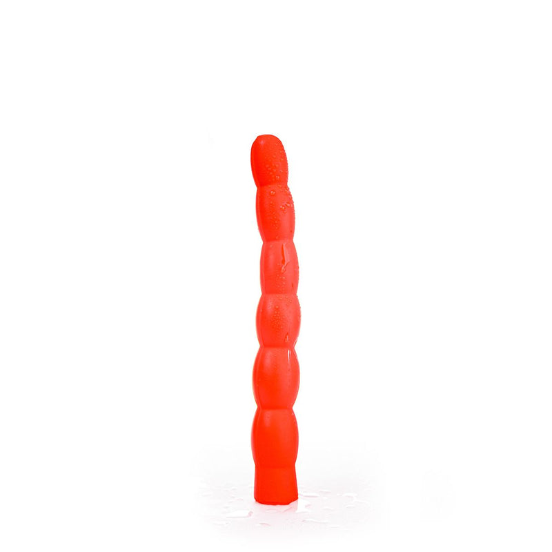 All Red – Geribbelde Anale Dildo – 32 cm – Rood-Erotiekvoordeel.nl