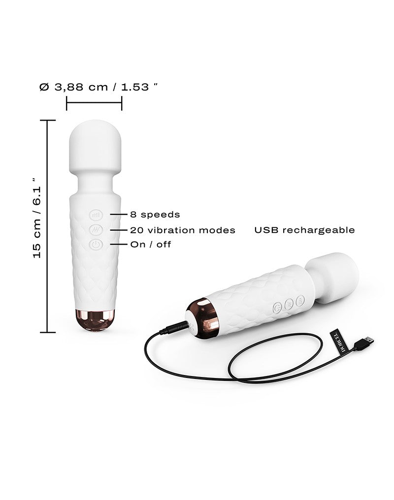 Dorcel - Mini Wanderful - Mini Wand Vibrator - Wit-Erotiekvoordeel.nl