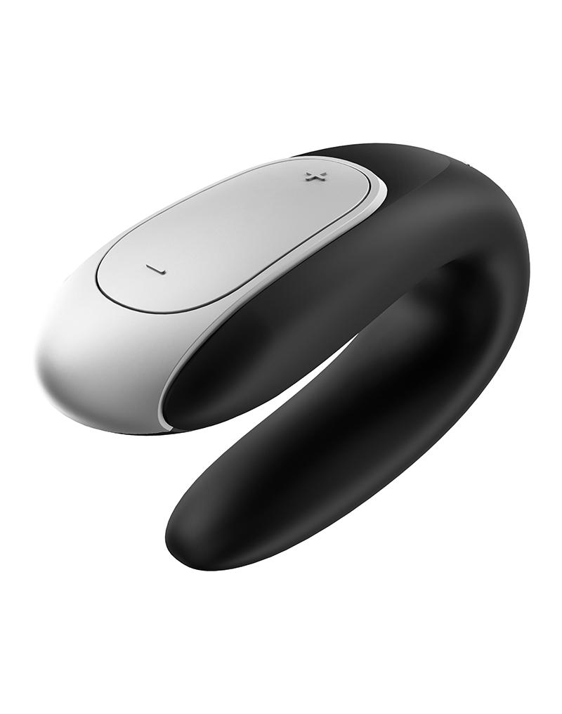 Satisfyer - Double Fun - Luxe Partner Vibrator - Met App Control - Zwart-Erotiekvoordeel.nl