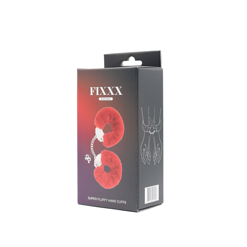 Fixxx - Super Fluffy Handboeien met Bont - Rood-Erotiekvoordeel.nl