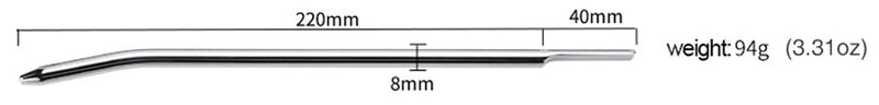 Fixxx - Urethrale Dilator - Lengte 22 cm - Zilver-Erotiekvoordeel.nl