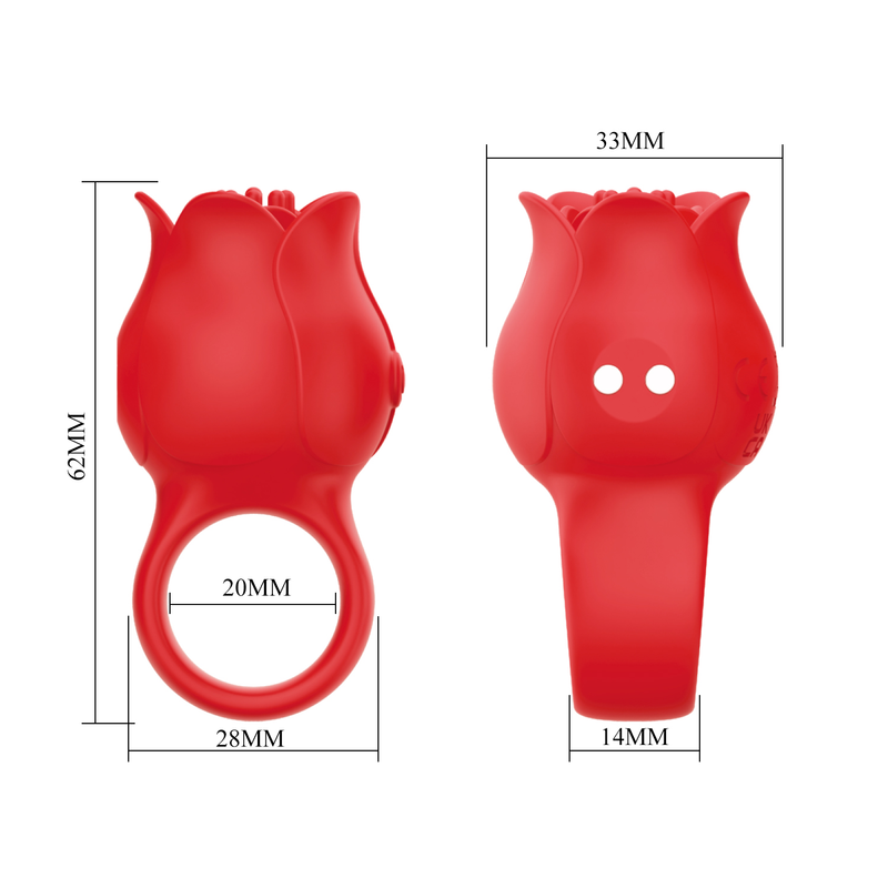 Pretty Love - Jae - Vinger Vibrator - Rood-Erotiekvoordeel.nl