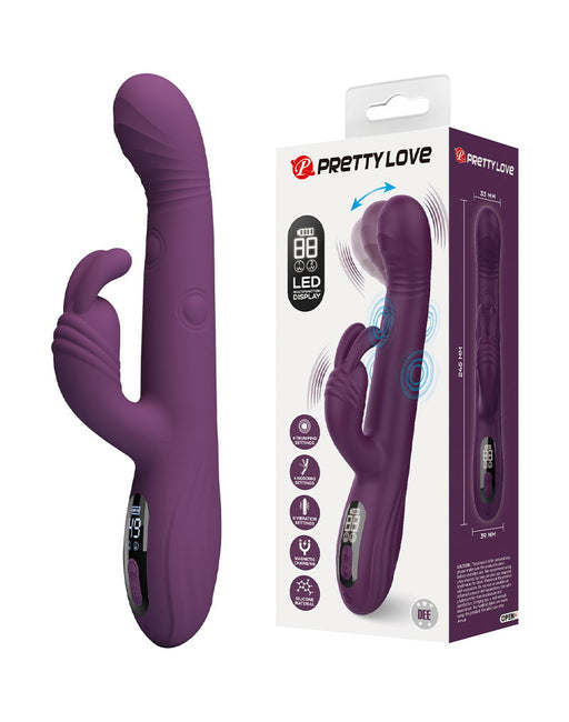 Pretty Love - Dee - Rabbit Vibrator met LED Display - Paars-Erotiekvoordeel.nl
