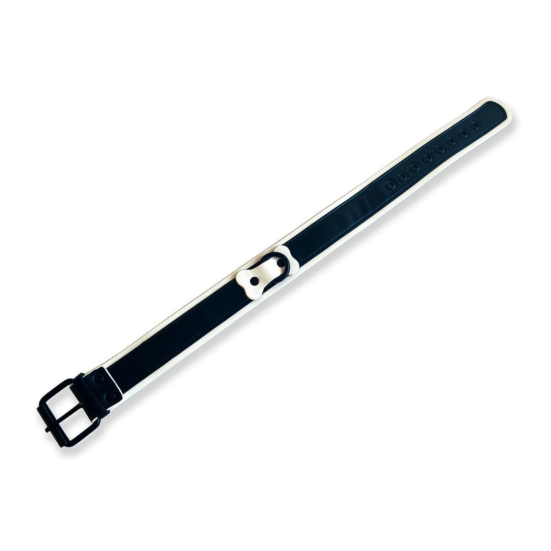 Brutus Vegan Puppy Collar - Zwart/Wit-Erotiekvoordeel.nl