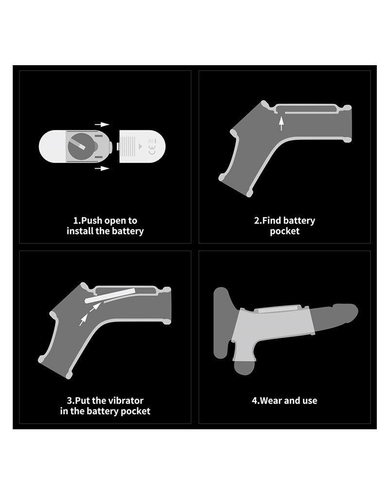 LoveToy - Vibrerende Rekbare Penis Sleeve - Ridge Knights - Wit-Erotiekvoordeel.nl