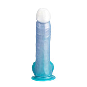 SILEXD - Angel Dildo - Vloeibare Silicone Dildo - 18.5 x 4.1 cm - Blauw/Wit/Turquoise-Erotiekvoordeel.nl
