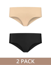 Bye Bra - Invisible Hipster - 2 pack - Nude En Zwart-Erotiekvoordeel.nl
