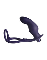 Rocks-off - Nova Zenturian - Prostaatplug met penis- en testikelringen - Blauw-Erotiekvoordeel.nl