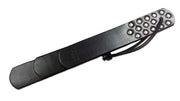 Rouge - Lederen Paddle met Drie Straps - Zwart-Erotiekvoordeel.nl