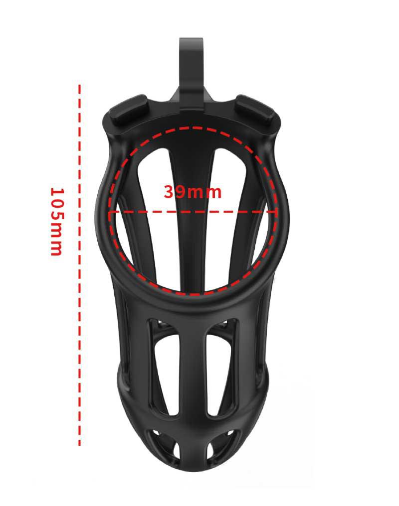 Rimba Toys - P-Cage PC02 - Kunststof Kuisheidskooi - Peniskooi - Chastity - Zwart -Erotiekvoordeel.nl