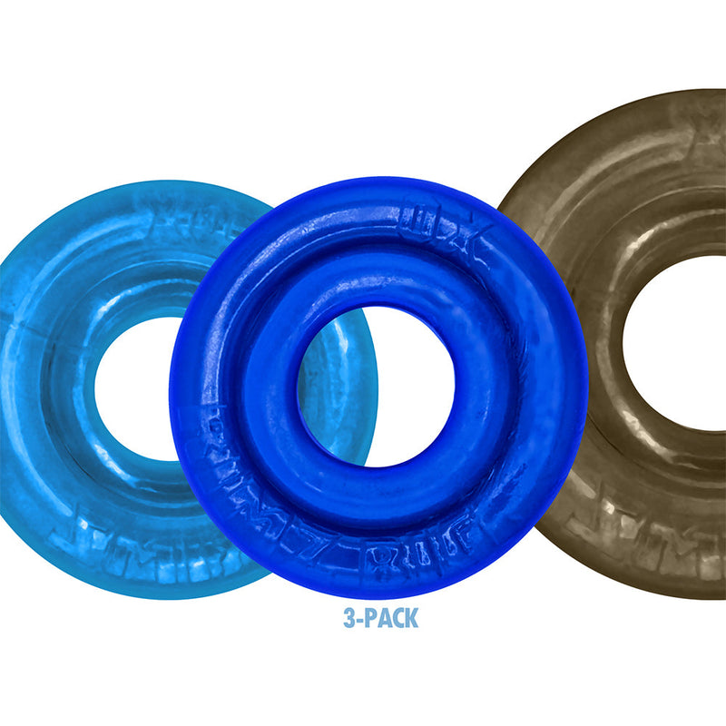 Oxballs - Rimringz - Multisize Pack 3 stuks - Cool Blues - Blauw/Transparant-Erotiekvoordeel.nl
