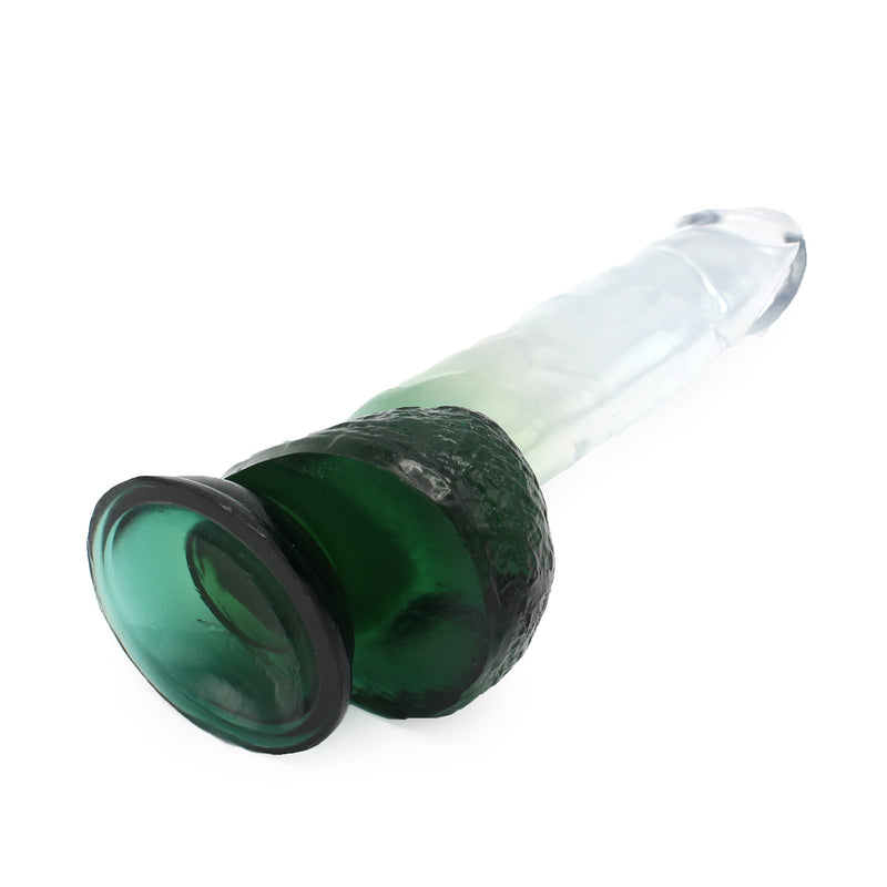 Kiotos Cox Color - Gekleurde Dildo 06 - 22,5 x 4,2 cm - Transparant/Groen-Erotiekvoordeel.nl