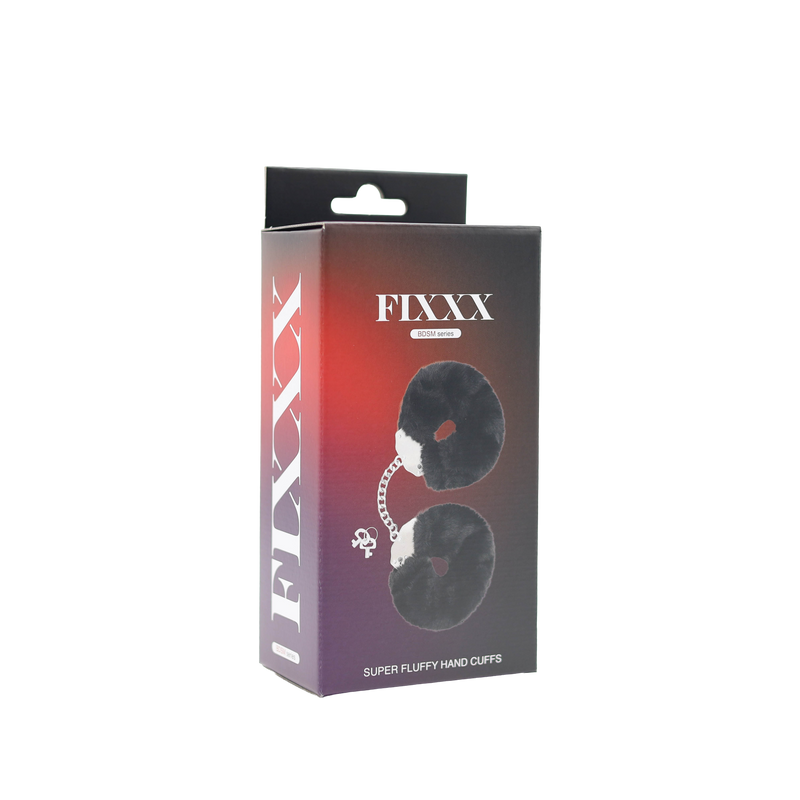 Fixxx - Super Fluffy Handboeien met Bont - Zwart-Erotiekvoordeel.nl