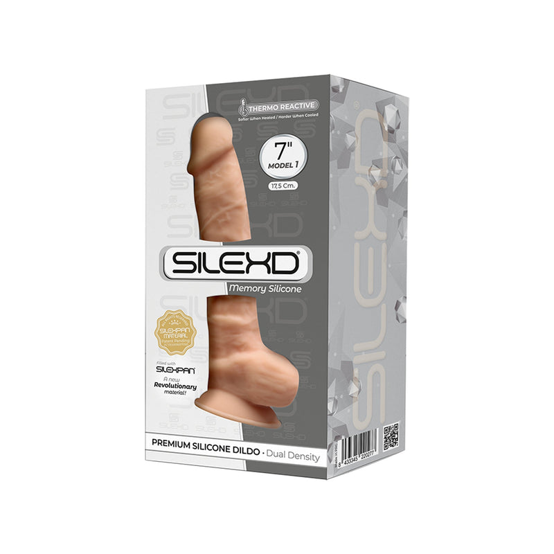 SILEXD - Realistische Dildo - Model 1 - 17,5 cm - Lichte Huidskleur-Erotiekvoordeel.nl