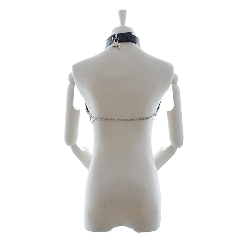 Fixxx - Verstelbare Kettingen Top - PU-Leer - One Size - Zwart-Erotiekvoordeel.nl