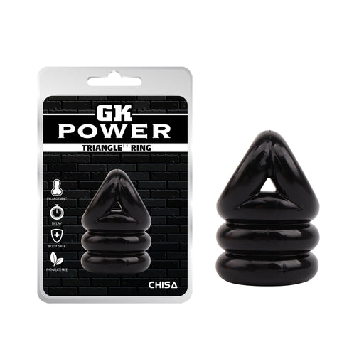 Chisa - GK Power - Triangle ++ Cockring - Zwart-Erotiekvoordeel.nl