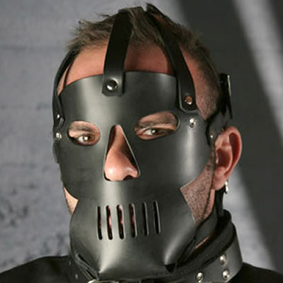 Laced Up Boutique - Skull Masker - Silence of the Lambs Masker - PU Leer - Zwart-Erotiekvoordeel.nl