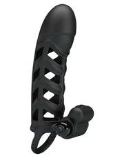 Pretty Love - Penis Sleeve Met Clitoris Stimulator Nr. 2 - Zwart-Erotiekvoordeel.nl