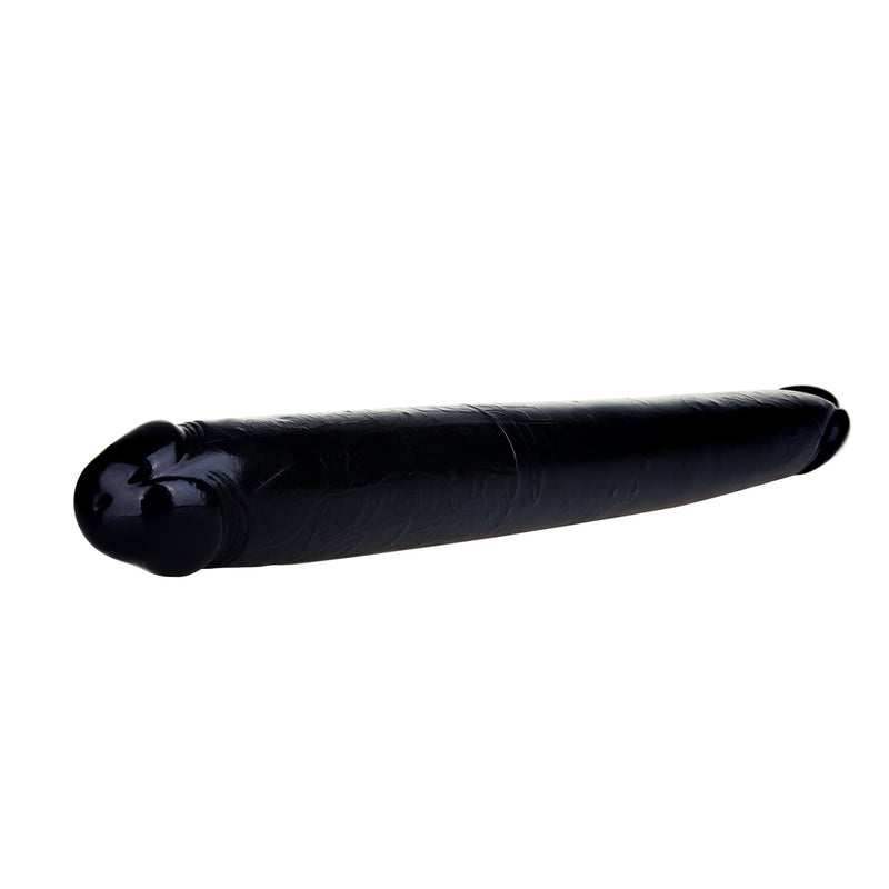 Being Fetish - Dubbele Dildo - Kunstrubber - 40,5 cm - Zwart-Erotiekvoordeel.nl