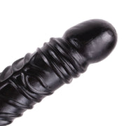 Dinoo - Damocles - XXL Dildo Met Handvat - 42,5 x 4,5 cm - Zwart-Erotiekvoordeel.nl