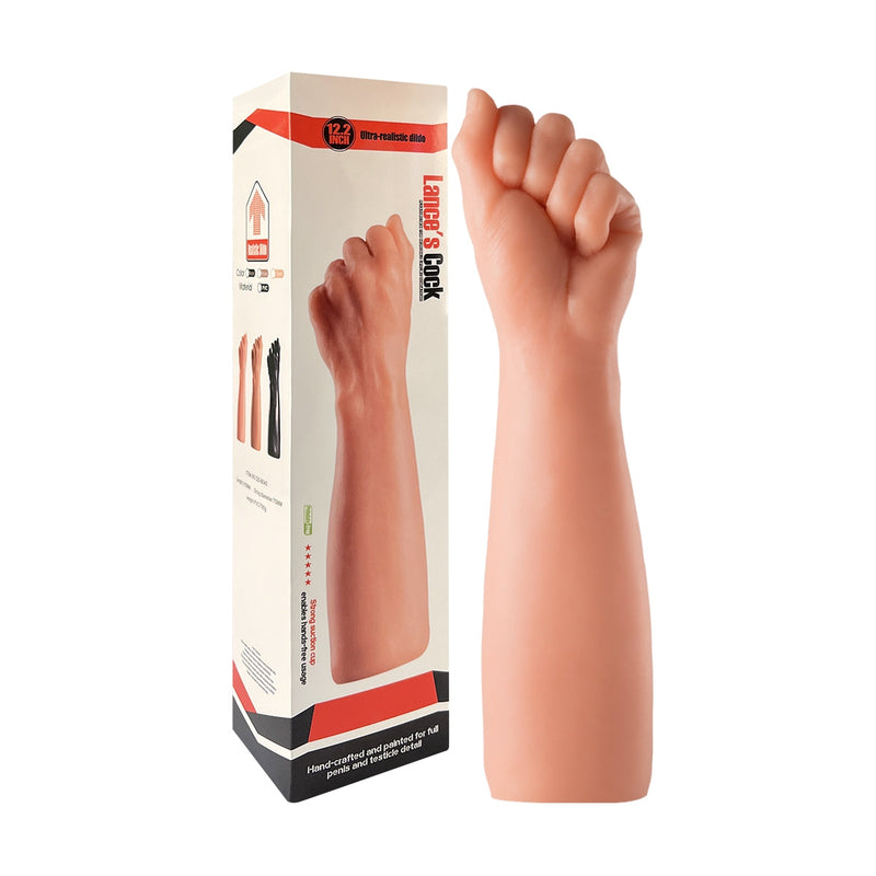 Lance's - PVC Fist Dildo - 30,5 cm - Lichte Huidskleur