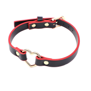 Smart Moves - Love Collar met Hartje - Zwart/Rood-Erotiekvoordeel.nl