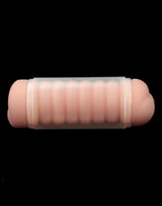 LoveToy - Virgin-Skin Blowout - Dubbelzijdige Stroker Masturbator - Vagina en Ass - Lichte Huidskleur-Erotiekvoordeel.nl