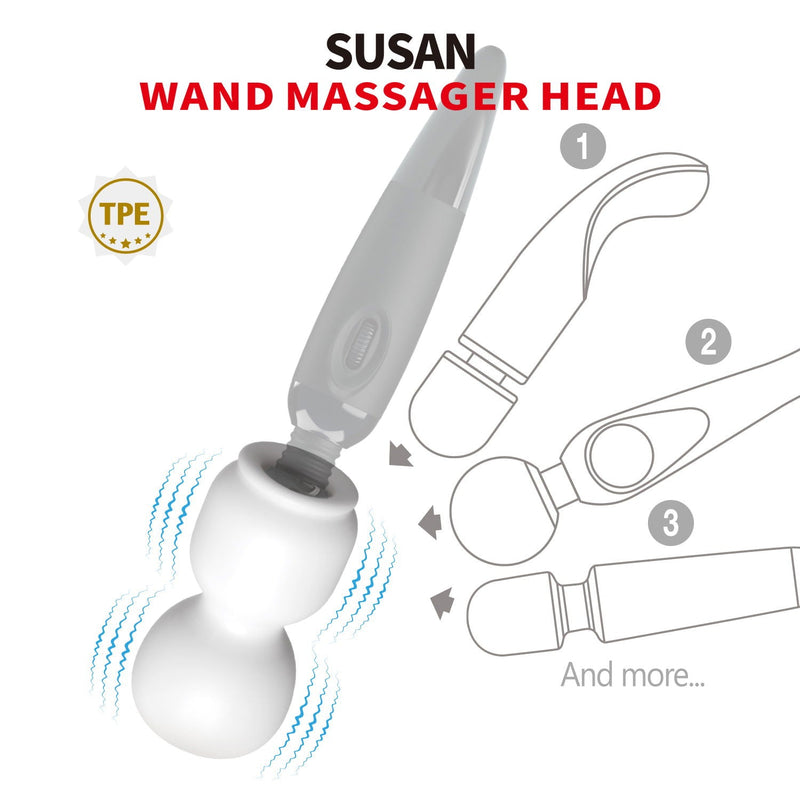 POWER - Susan - Wand Vibrator Opzetstuk - Wit-Erotiekvoordeel.nl