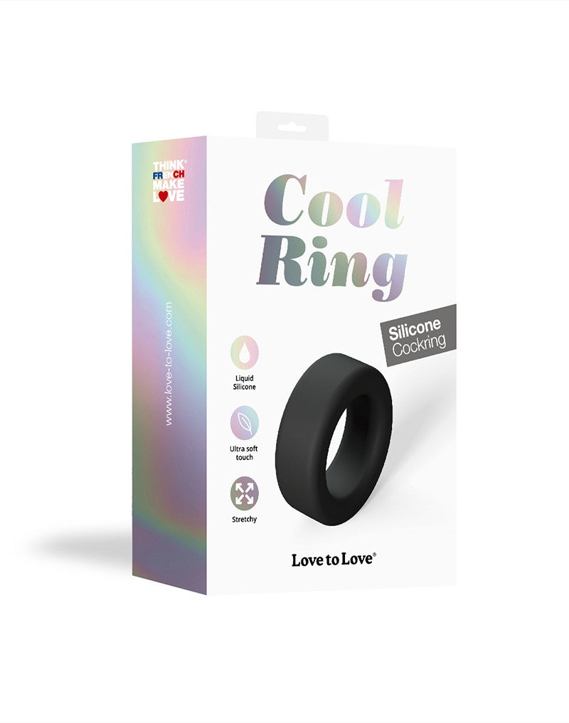 Love to Love - Cool Ring - Klassieke Siliconen Cockring - Zwart-Erotiekvoordeel.nl