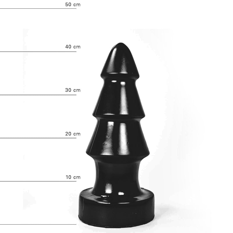 All Black - XXL Buttplug Met Ribbels - 40 cm - Zwart-Erotiekvoordeel.nl