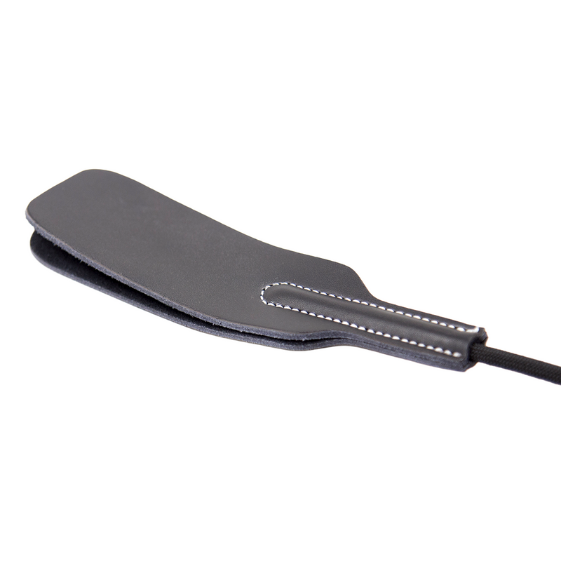 Smart Moves - Lederen Paardrijzweepje - Dubbele Flap - 64 cm - Zwart-Erotiekvoordeel.nl
