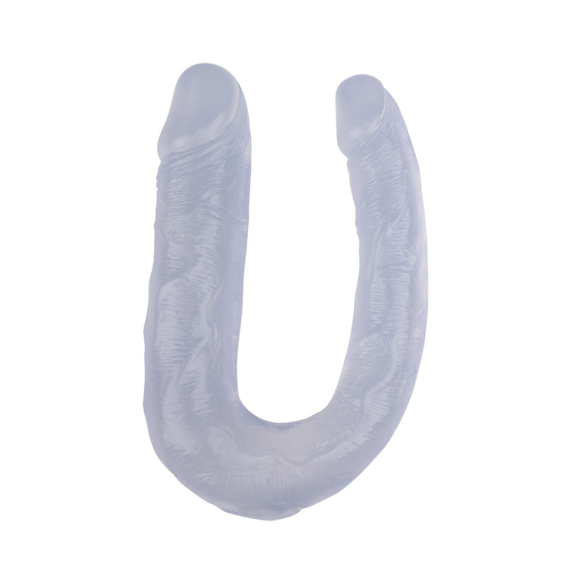 Chisa - Hi-Rubber Dubbele Dildo - 33 cm - Transparant-Erotiekvoordeel.nl