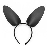 Kiotos - Hoofdband Met Zwart Leren Konijnen - Bunny Oortjes-Erotiekvoordeel.nl
