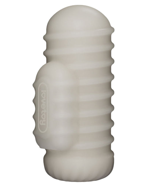 LoveToy - Knights Ring - Vibrerende Dual Purpose Sleeve - Golvend - Wit-Erotiekvoordeel.nl