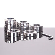 Kiotos - Ballstretcher RVS Met Groeven Scharnierend 42 mm Hoog Ø 35 mm-Erotiekvoordeel.nl