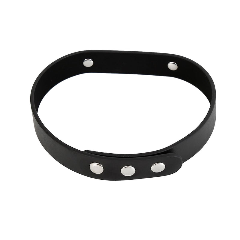 Kiotos - Luxe PU Leren Collar Met naamplaatje SLAVE-Erotiekvoordeel.nl
